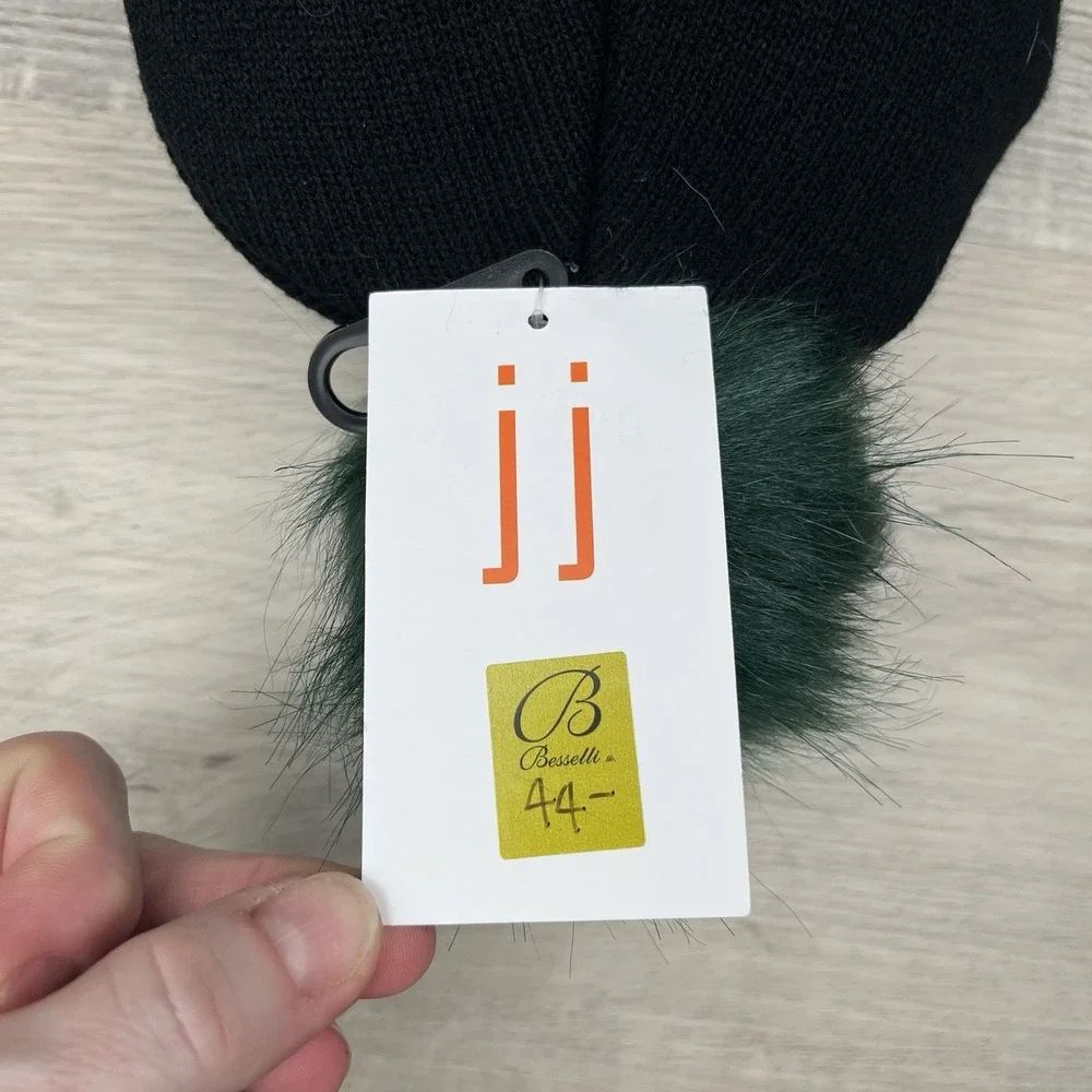 Jovan Jane Green Bay Packers Hat Beanie Adult Black Green Gold‎ Pom New Tags $44